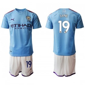 Camisolas de futebol Manchester City SANE 19 Criança Equipamento Principal 2019/20 Manga Curta
